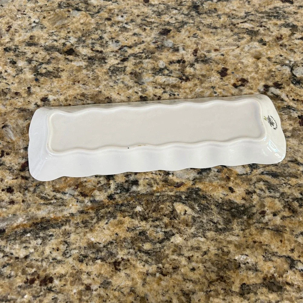 Belleek Shamrock Basketweave Tray 9in Cream Millennium 2000 Irish Parian China
